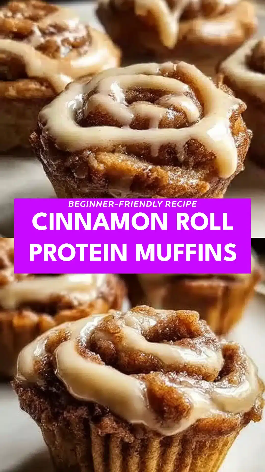 Cinnamon Roll Protein Muffins