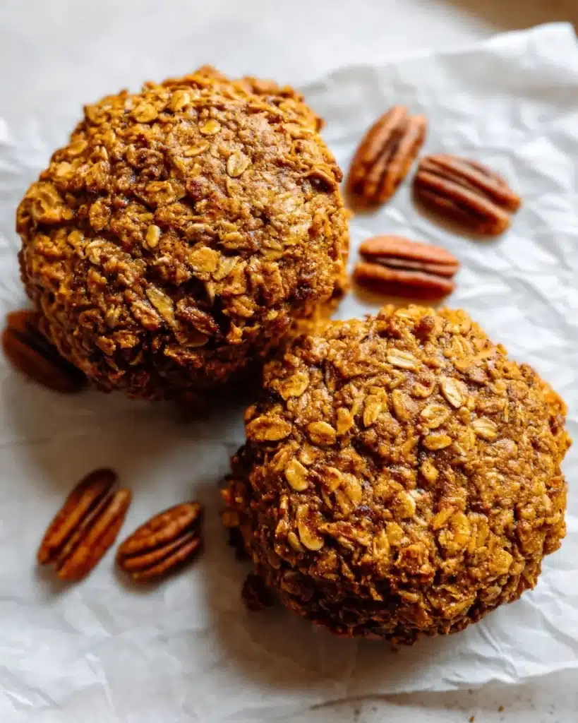 Cinnamon Sweet Potato Breakfast Cookies freshly baked and served on a plate