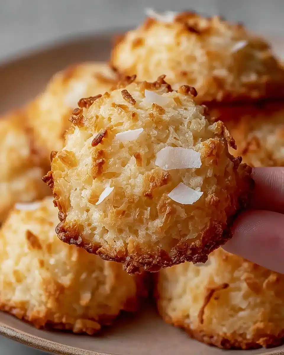 Delicious homemade coconut cookies baked to perfection.