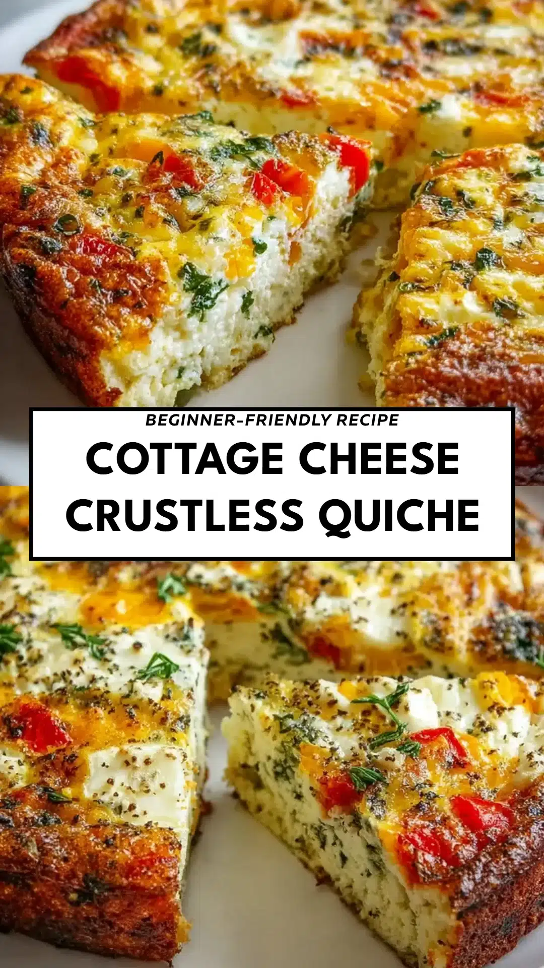 Cottage Cheese Crustless Quiche