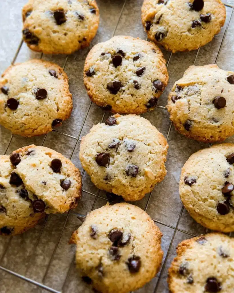 Plate of cottage cheese protein cookies with chocolate chips