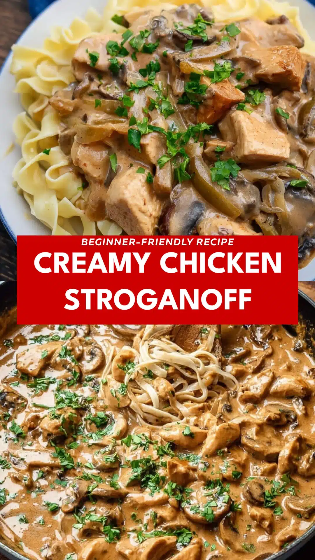 Creamy Chicken Stroganoff