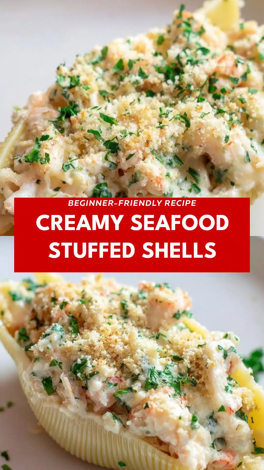 Creamy Seafood Stuffed Shells