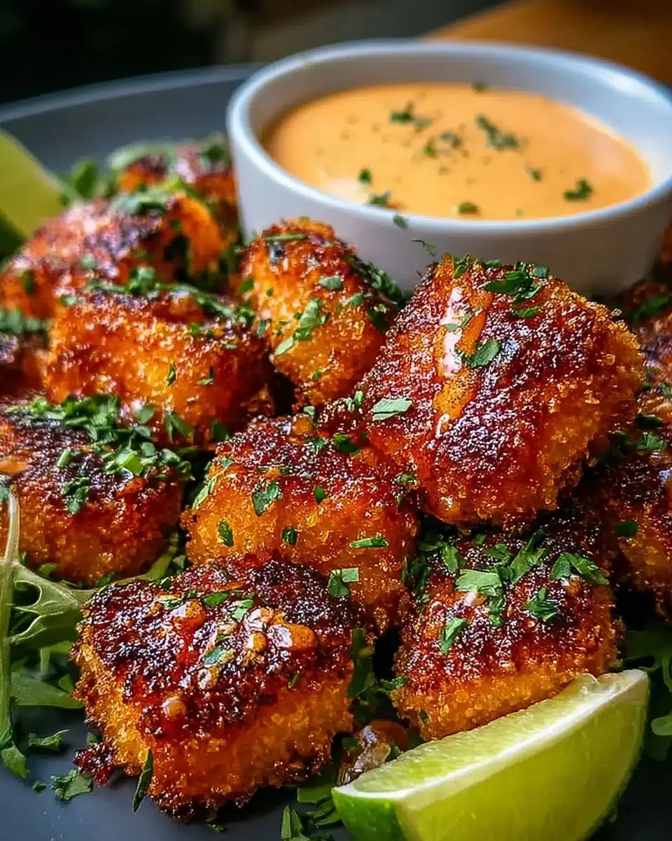 Crispy Bang Bang Salmon Bites