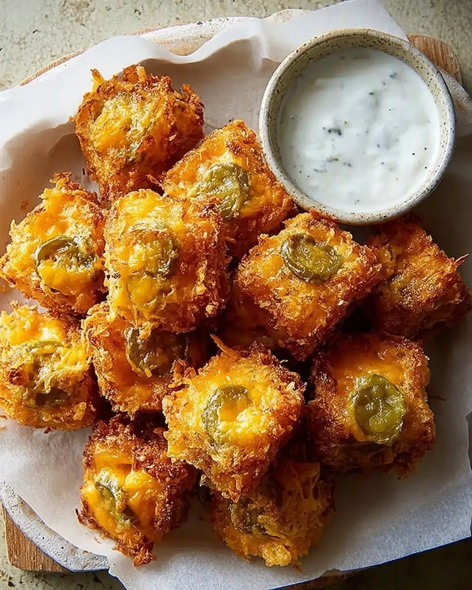 Crispy Pickle Cheese Bites