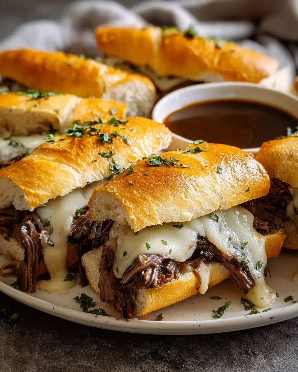 Crockpot French Dip Sandwiches