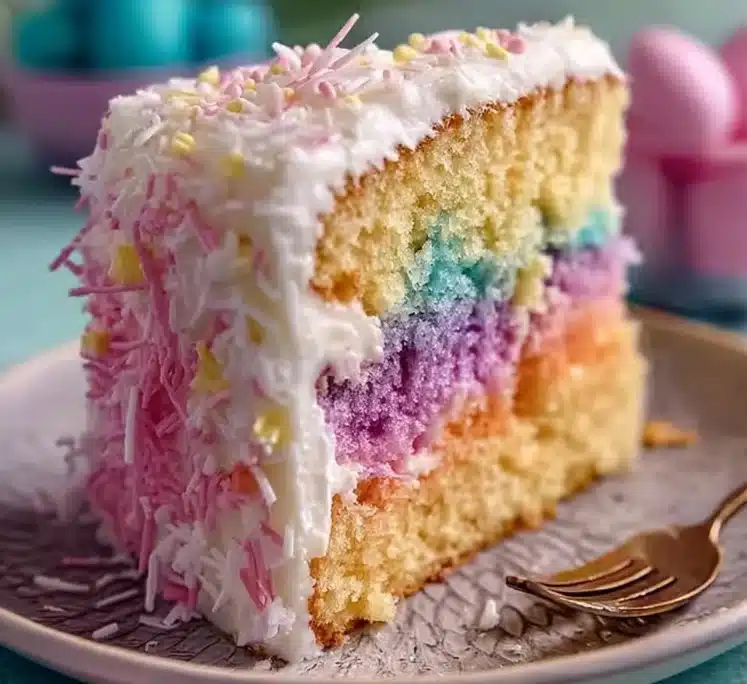 Delicious Easter Bunny Cake decorated for the holiday