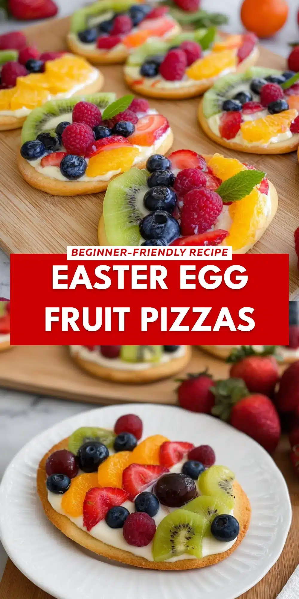Easter Egg Fruit Pizzas