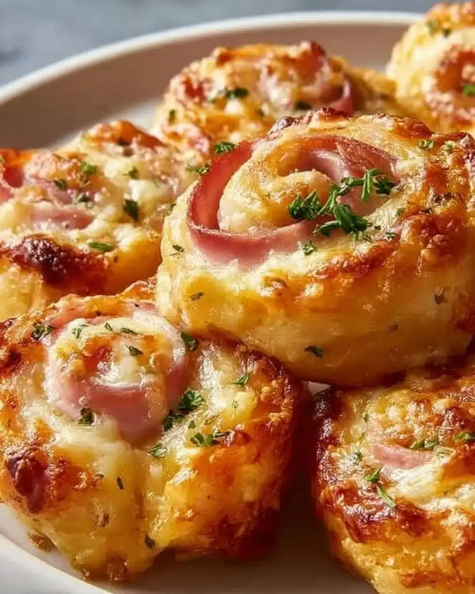 Easter Ham and Cheddar Pinwheels