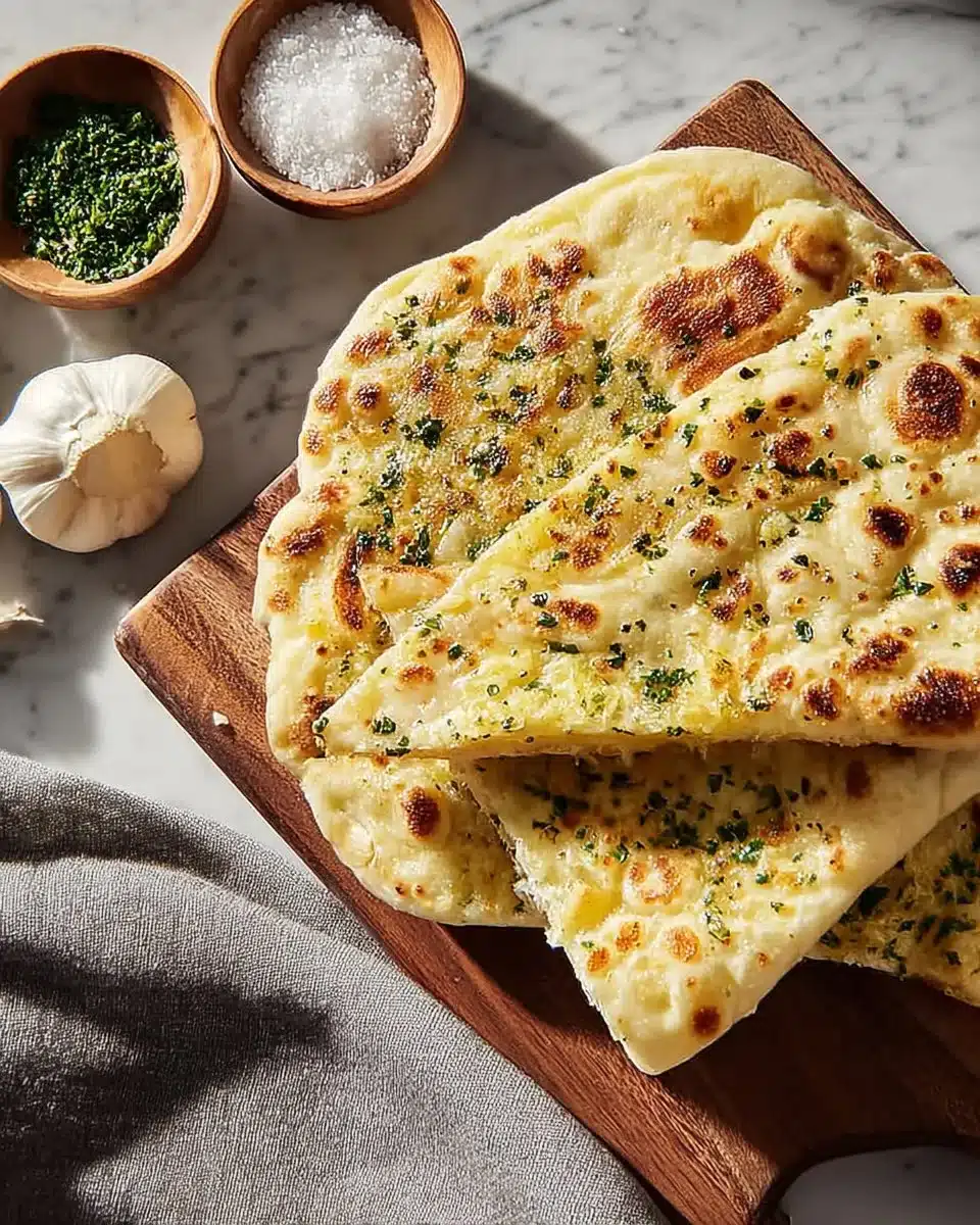 Easy Garlic Flatbread (No Yeast!)