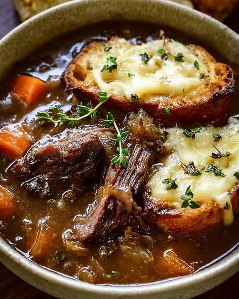 French Onion Beef Short Rib Soup