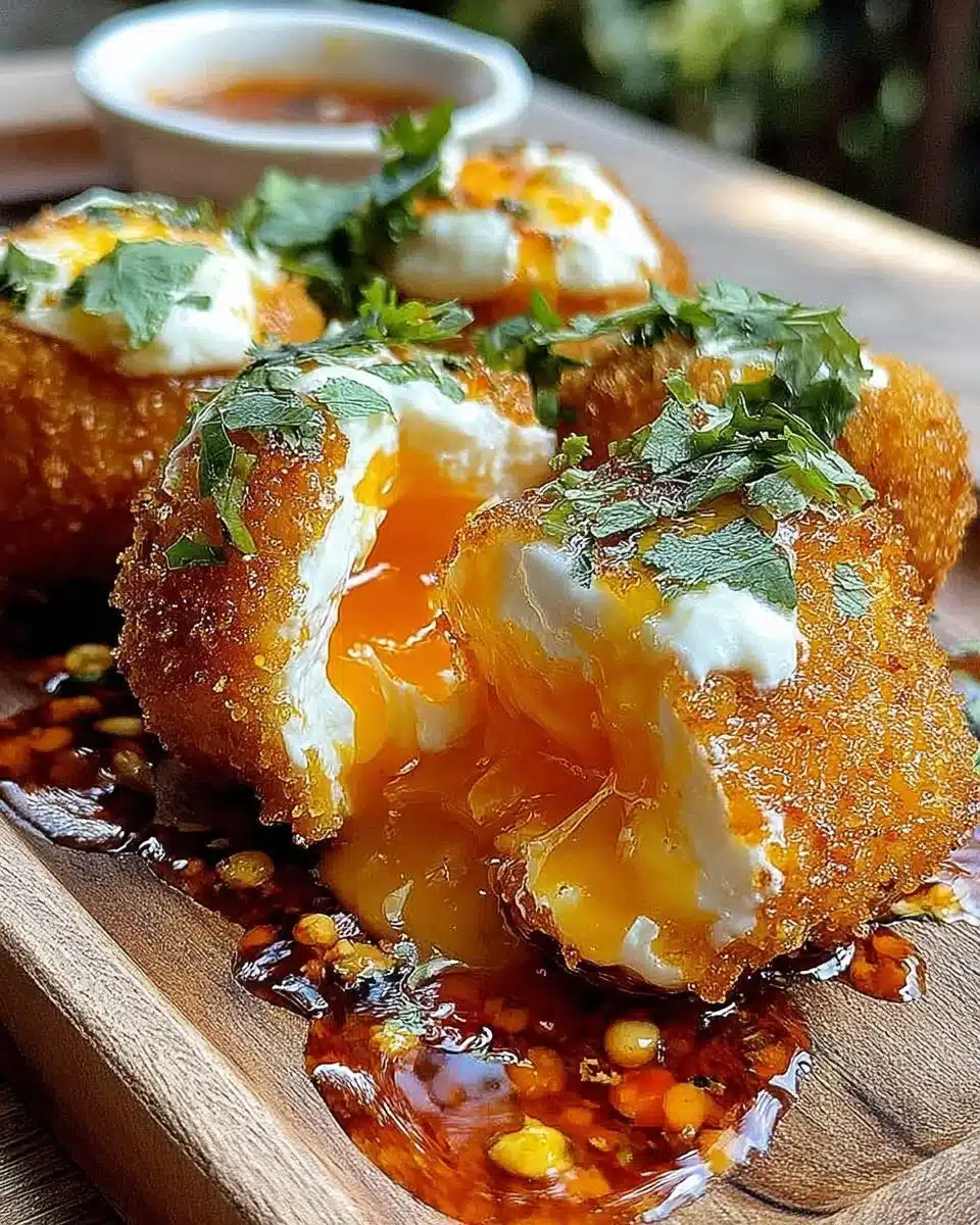 Fried Burrata with Spicy Sauce