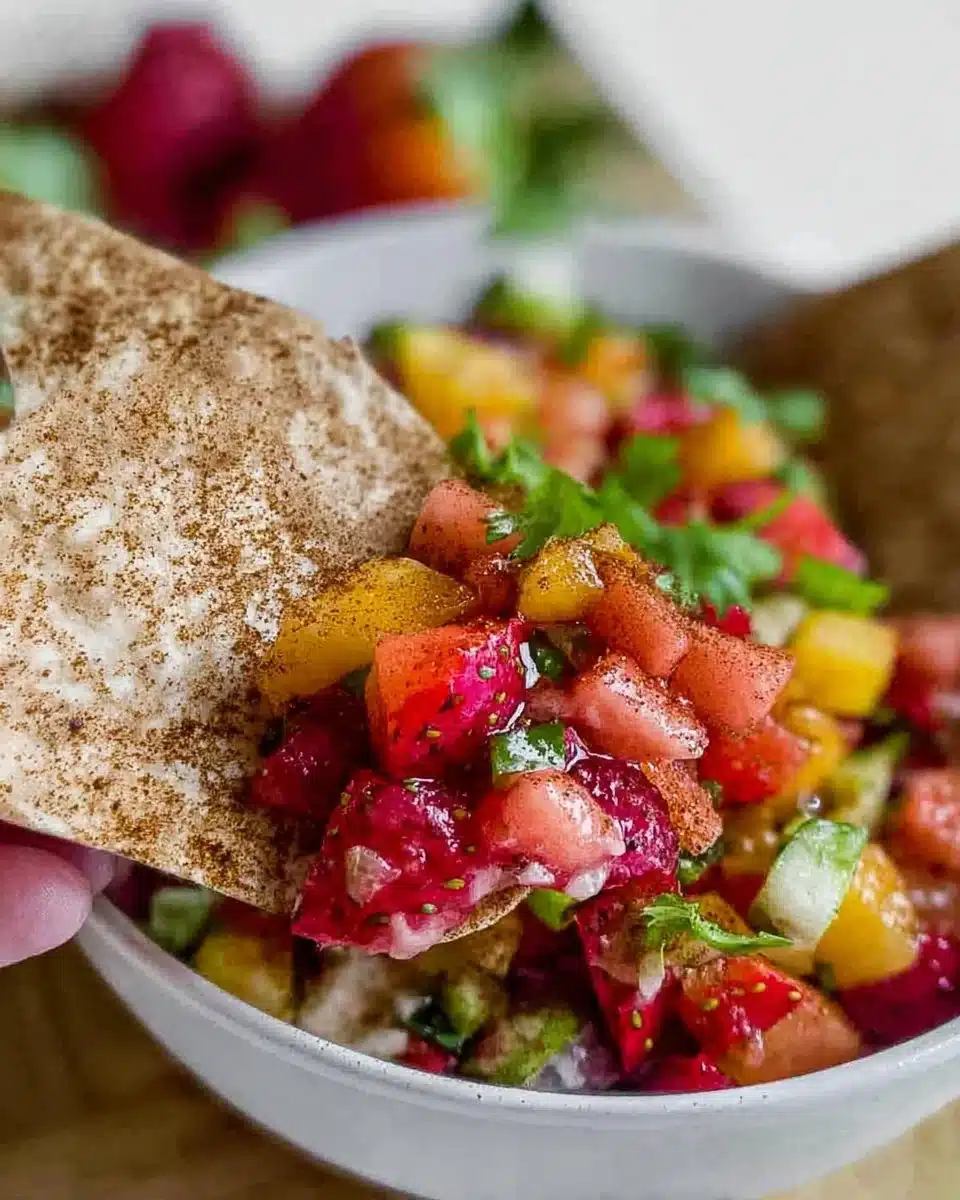 Fruit Salsa with Cinnamon Chips