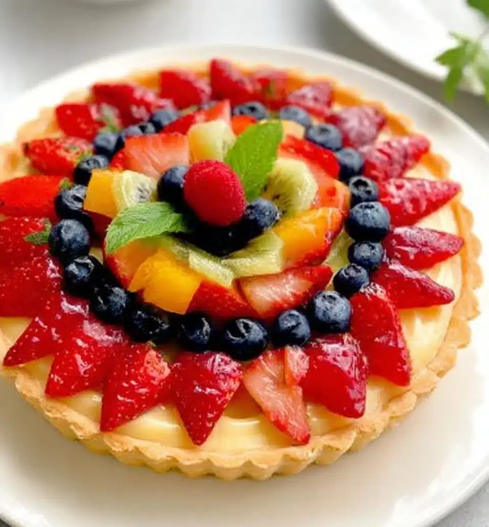 Fresh Fruit Tart with Vanilla Custard