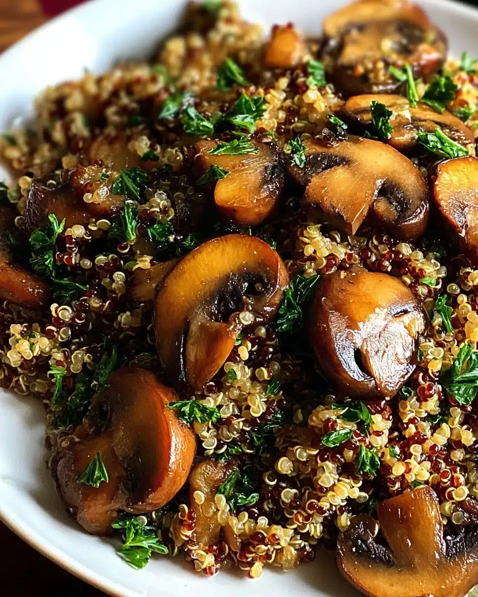 Garlicky Mushroom Quinoa