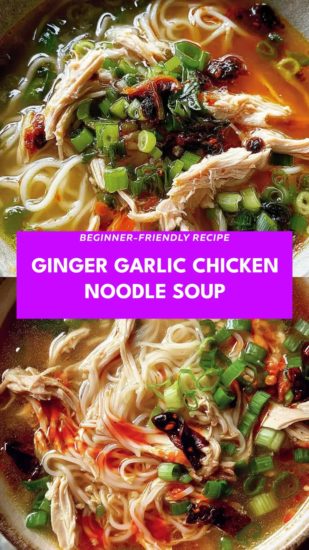 Ginger Garlic Chicken Noodle Soup