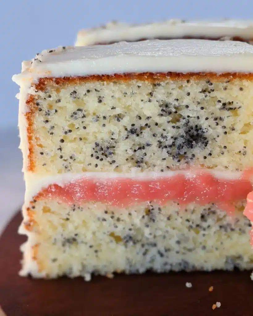 Deliciously baked Grapefruit Poppy Seed Cake topped with citrus glaze.