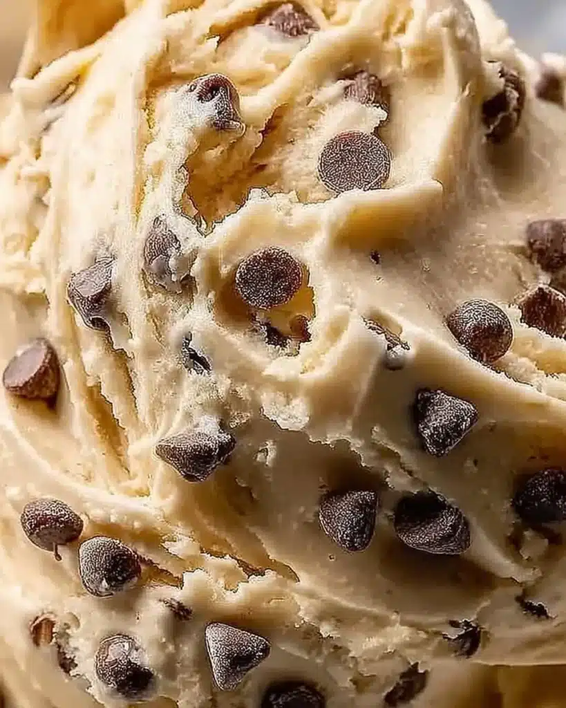 Delicious Greek Yogurt Cookie Dough ready to enjoy as a healthy snack