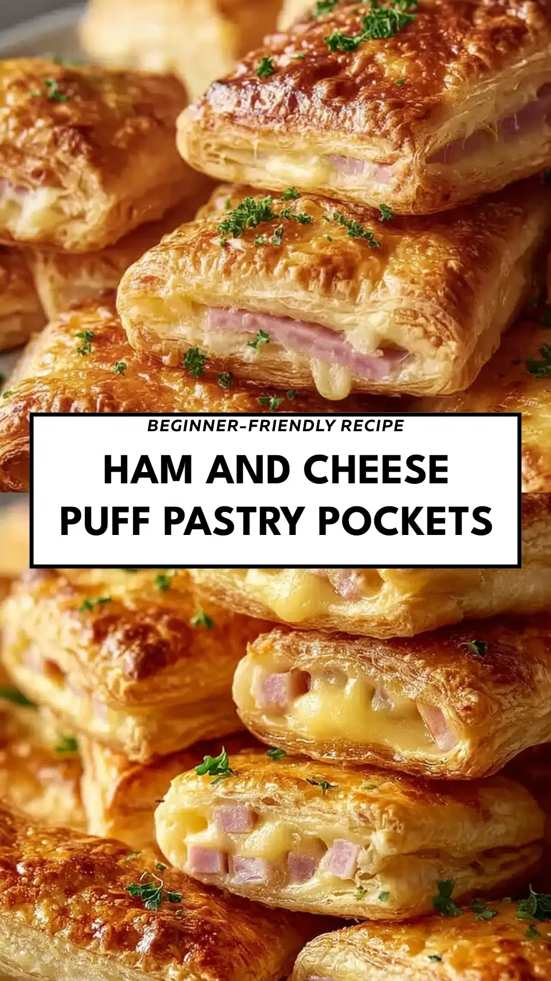 Ham and Cheese Puff Pastry Pockets