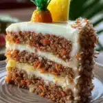 Hawaiian Carrot Pineapple Cake with cream cheese frosting