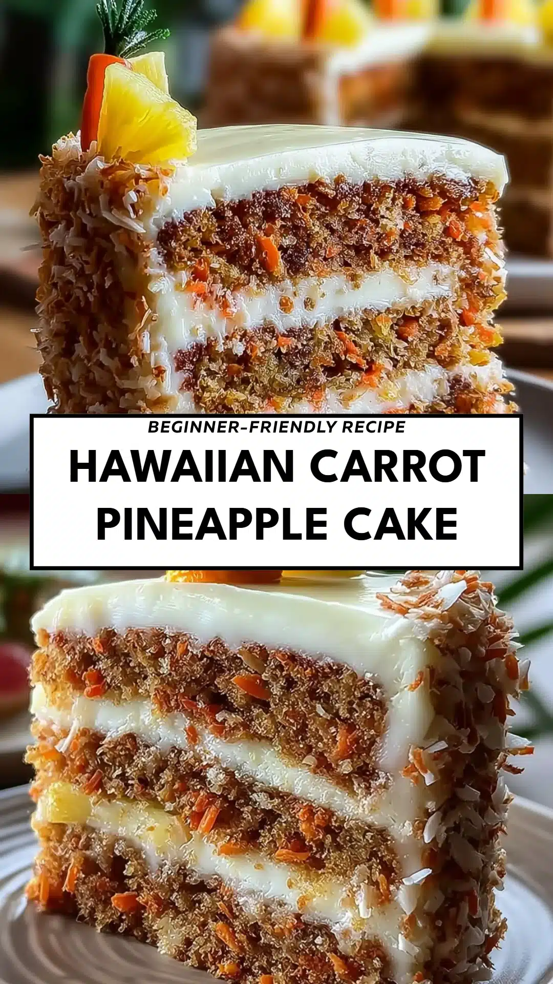 Hawaiian Carrot Pineapple Cake