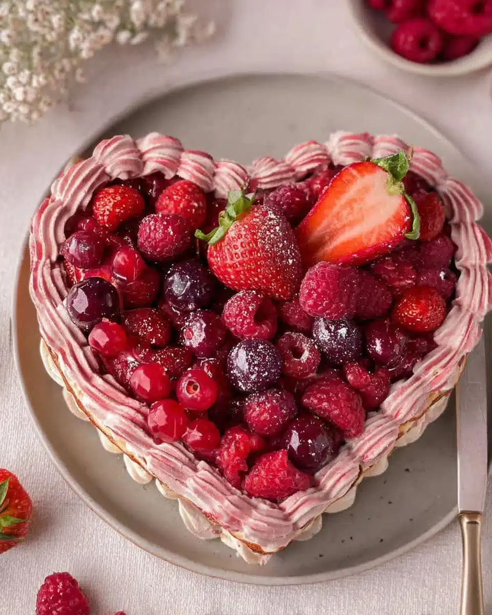 Heart-Shaped Berry Cake
