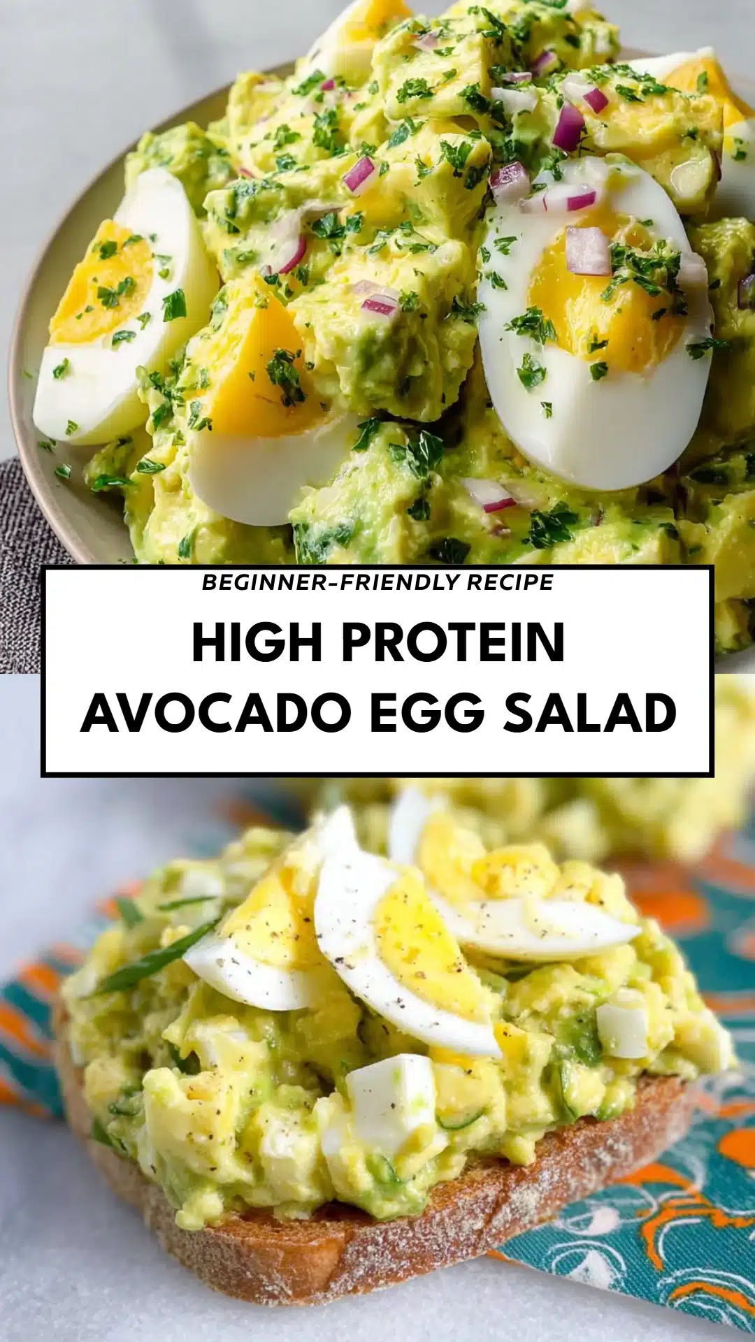 High Protein Avocado Egg Salad