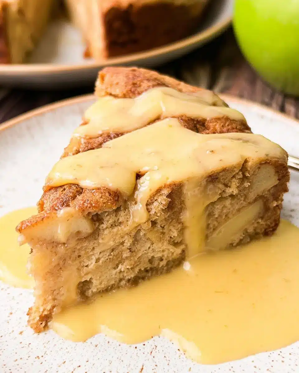 Irish Apple Cake with Custard Sauce