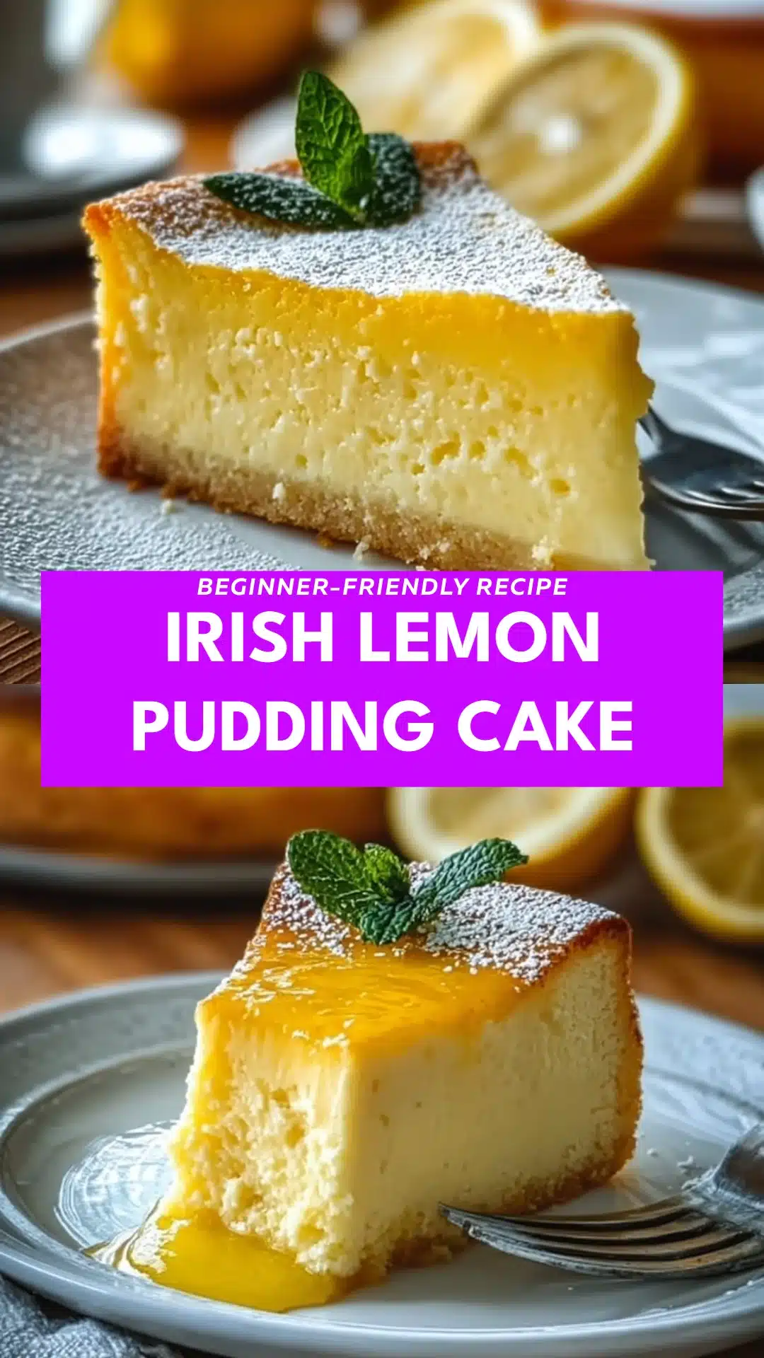 Irish Lemon Pudding Cake