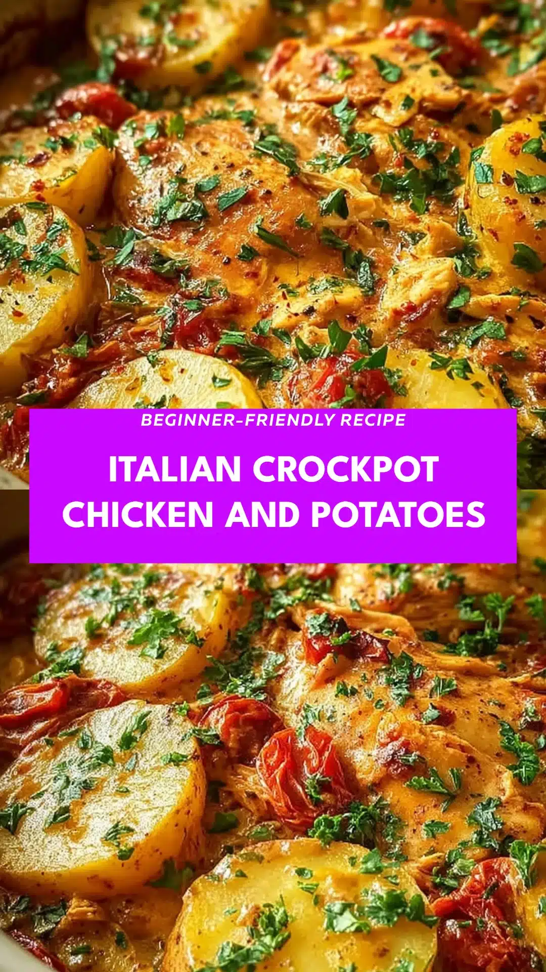 Italian Crockpot Chicken and Potatoes