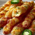 Delicious jalapeno popper twists with cheese and spices