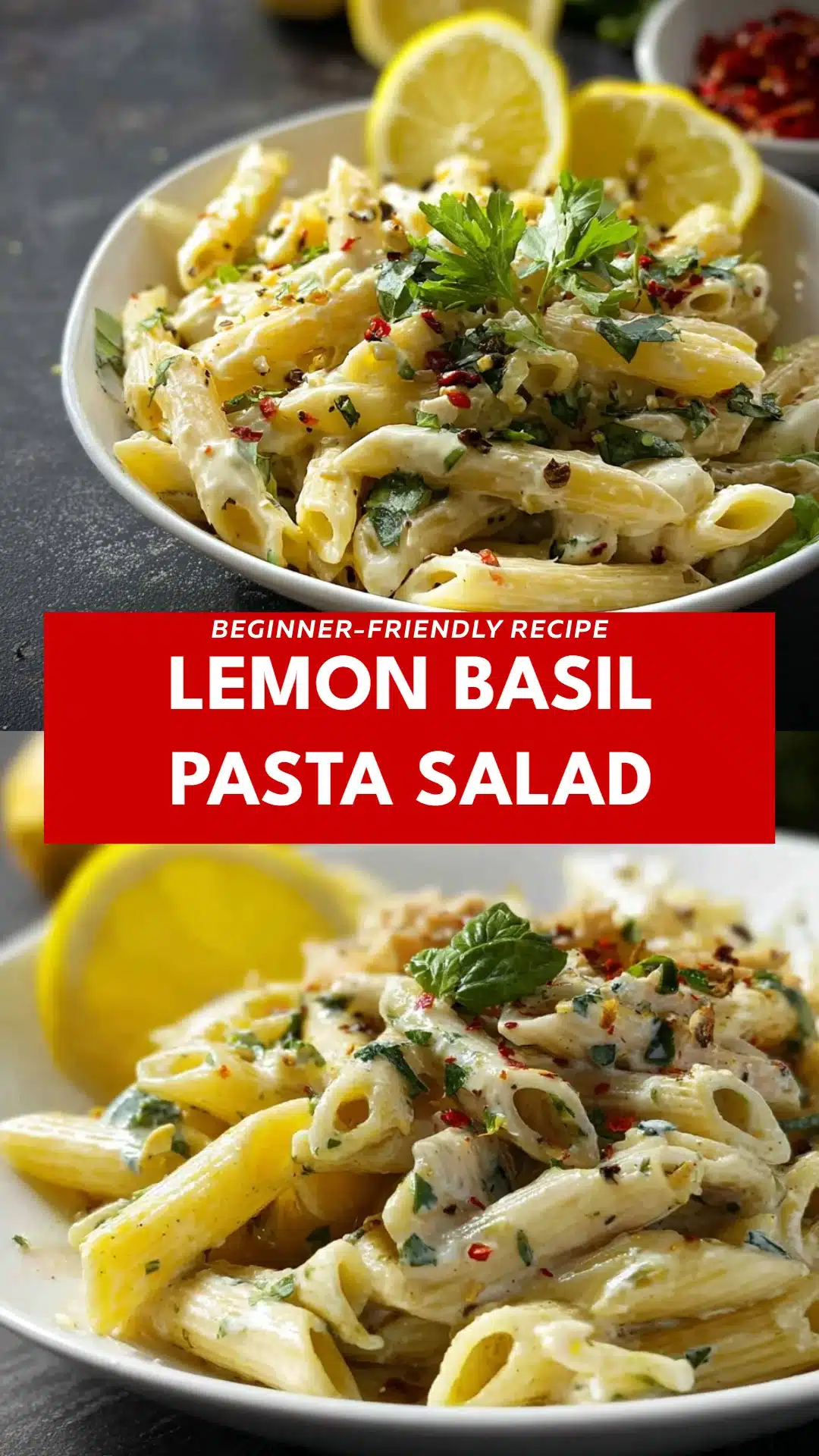 Lemon Basil Pasta Salad