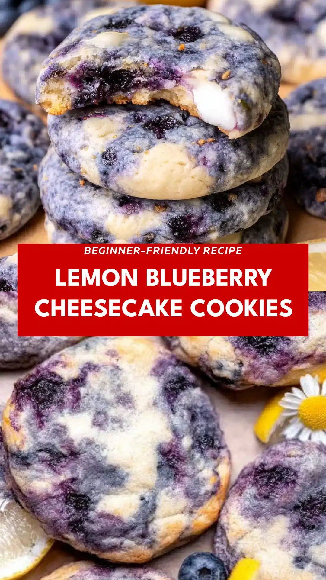 Lemon Blueberry Cheesecake Cookies