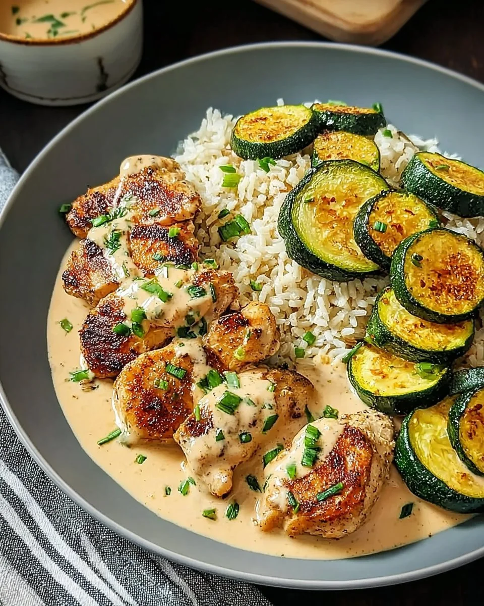 Lemon Butter Chicken with Crispy Zucchini