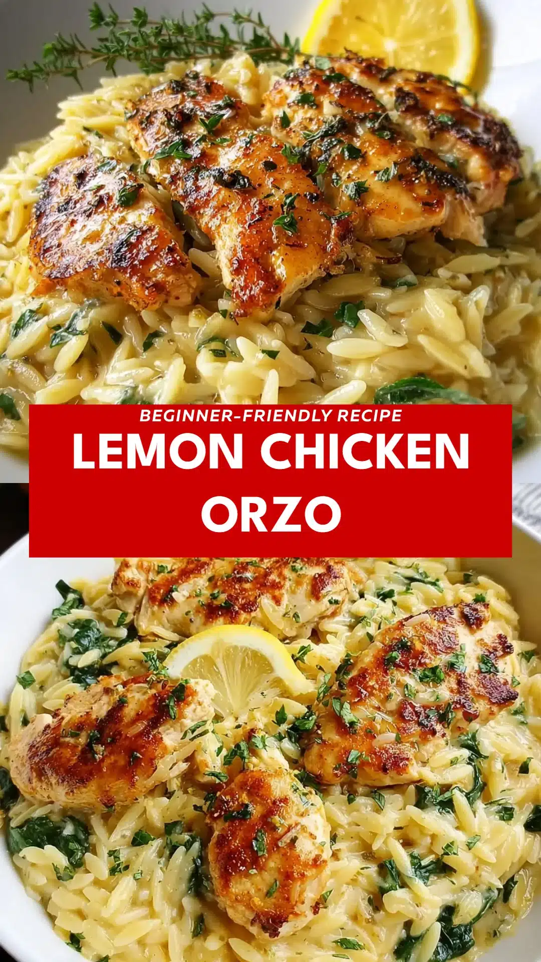 Lemon Chicken Orzo