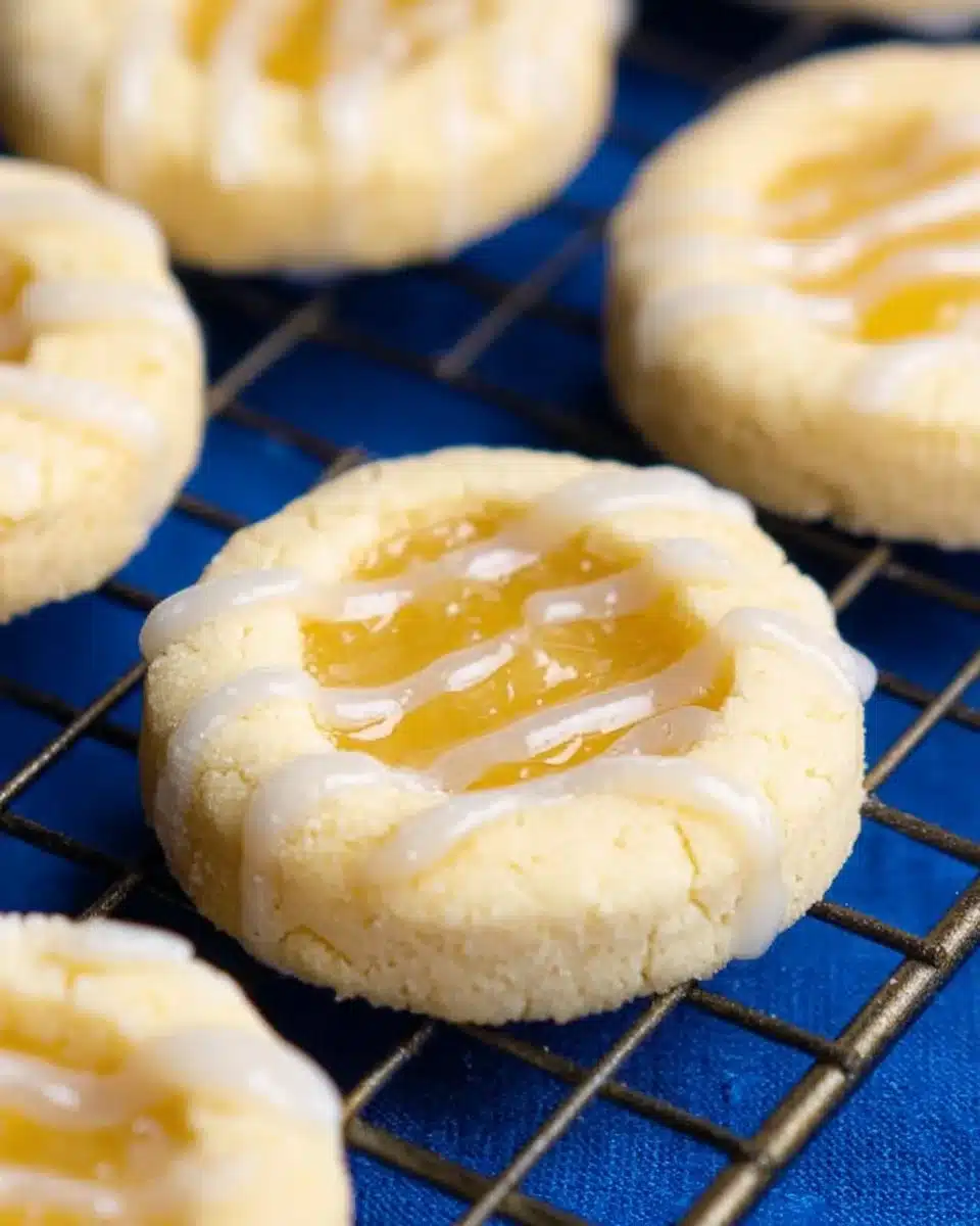 Vegan Lemon Curd Shortbread Cookies