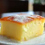 Delicious lemon custard cake with a creamy texture and vibrant lemon flavor