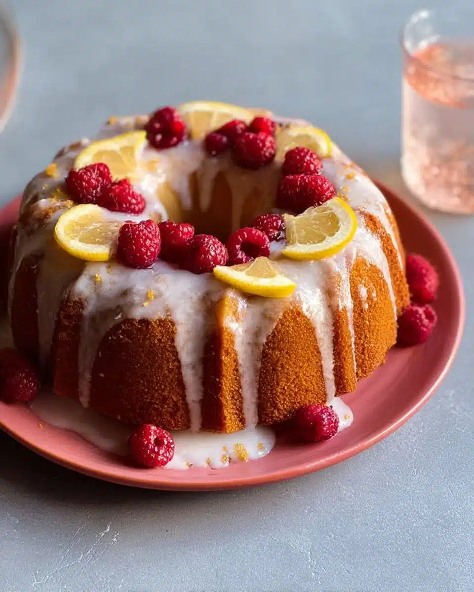 Lemon Raspberry Bundt Cake - Perfect for Easter!