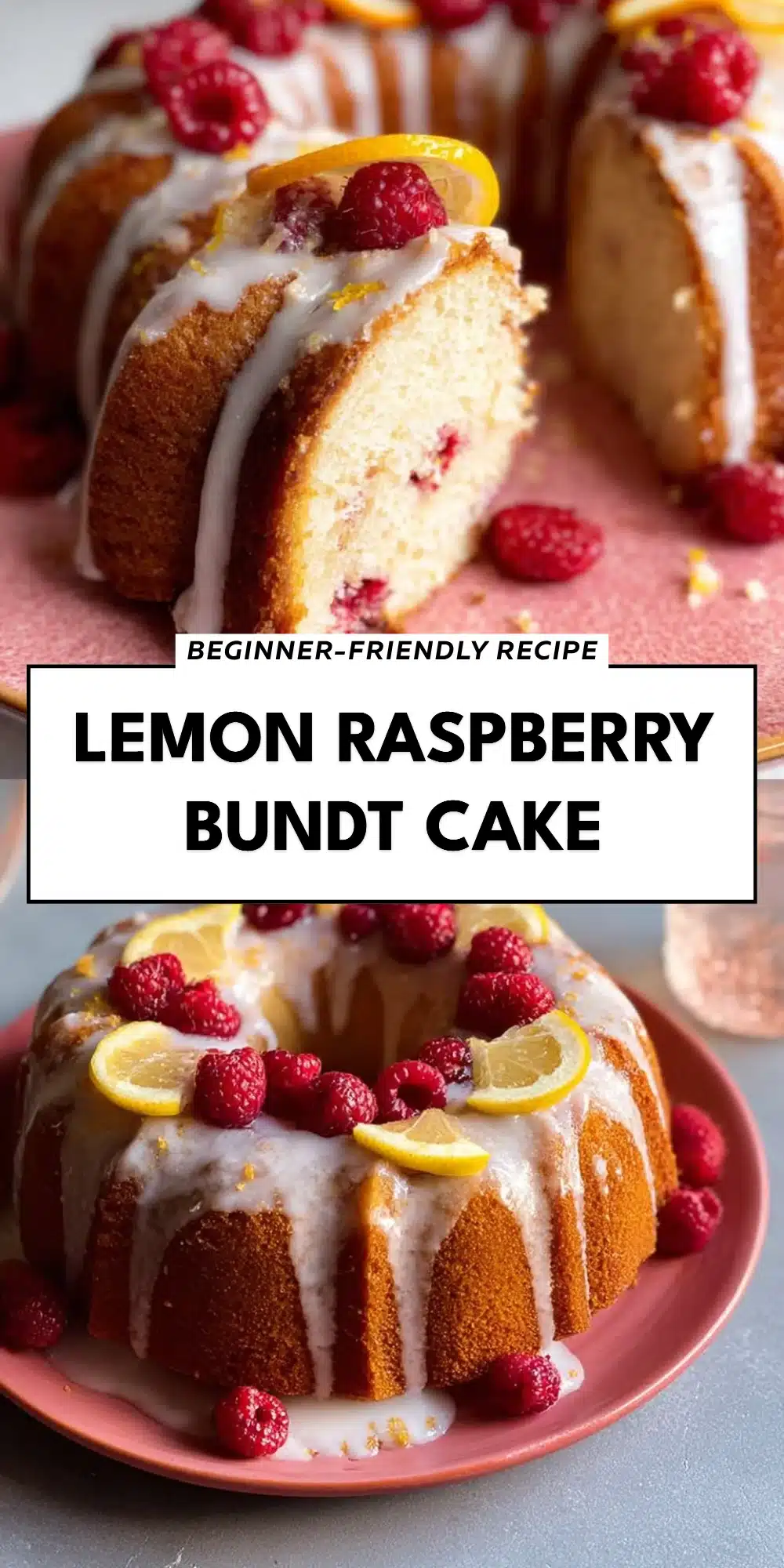 Lemon Raspberry Bundt Cake