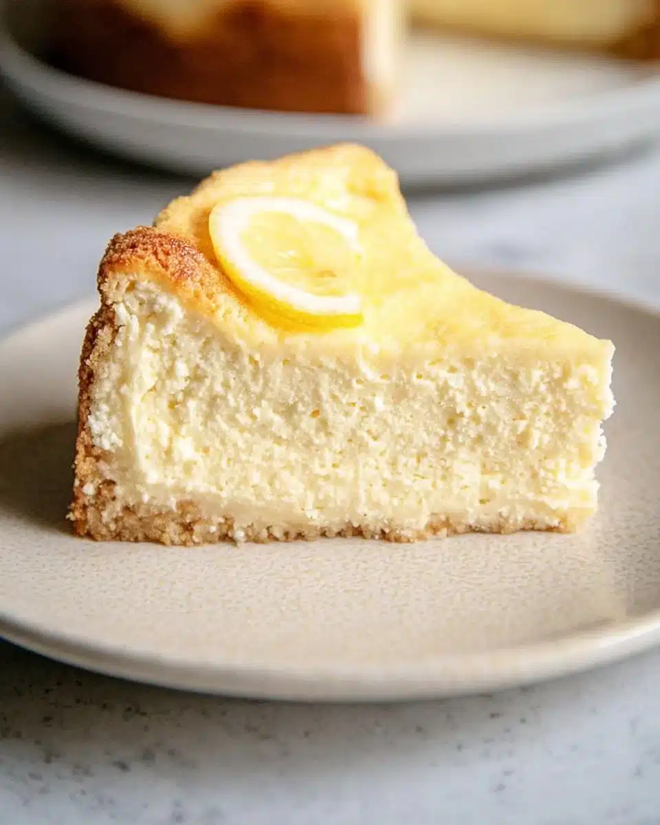 Fluffy Lemon Ricotta Cheesecake