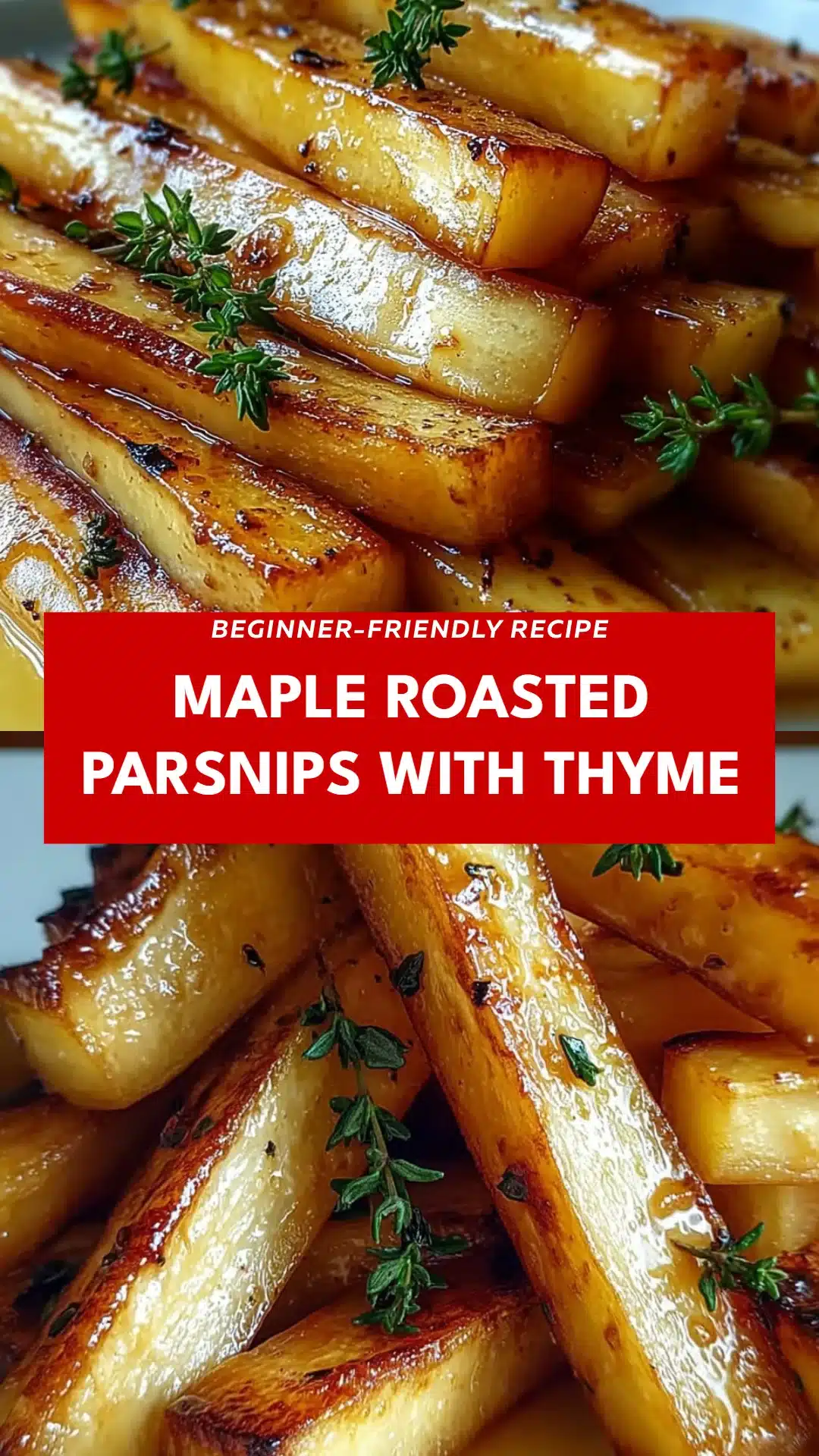 Maple Roasted Parsnips with Thyme