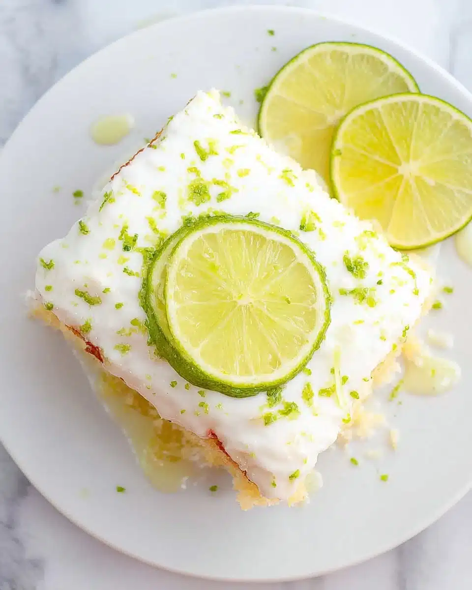 Margarita Poke Cake