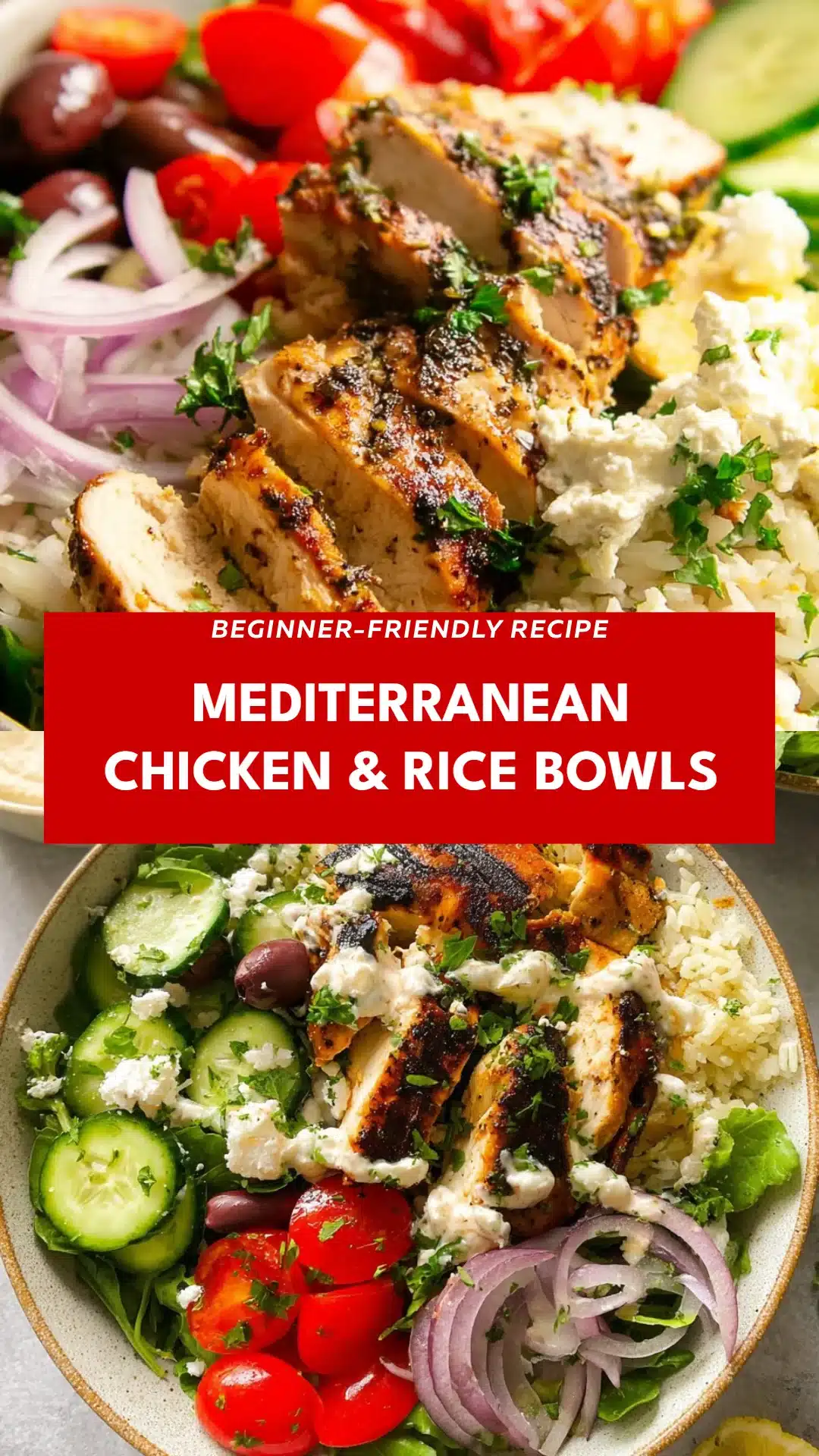 Mediterranean Chicken & Rice Bowls