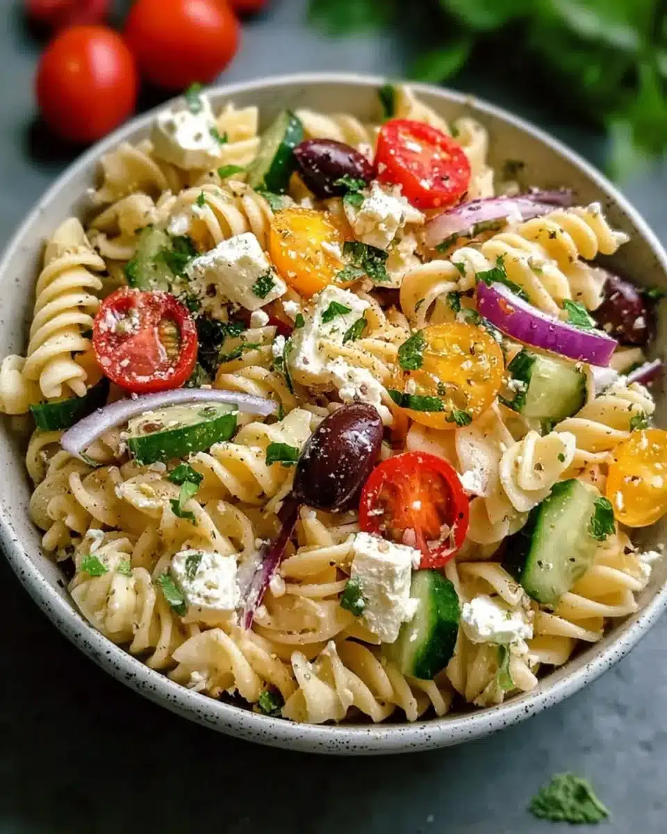 Mediterranean Greek Pasta Salad