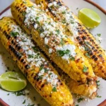 Delicious Mexican Street Corn topped with cheese and spices