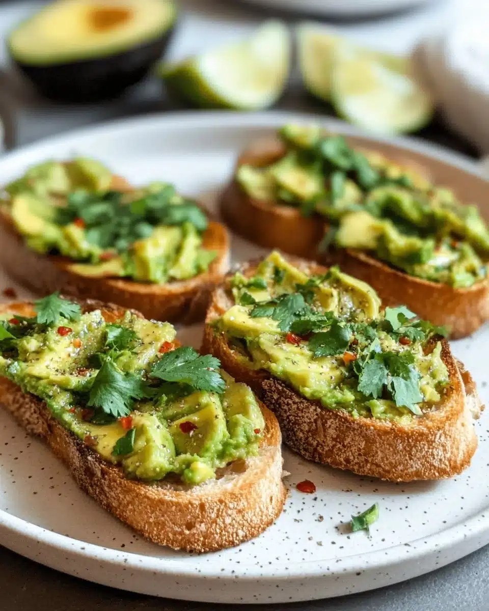 Appetizer Mini Avocado Toasts