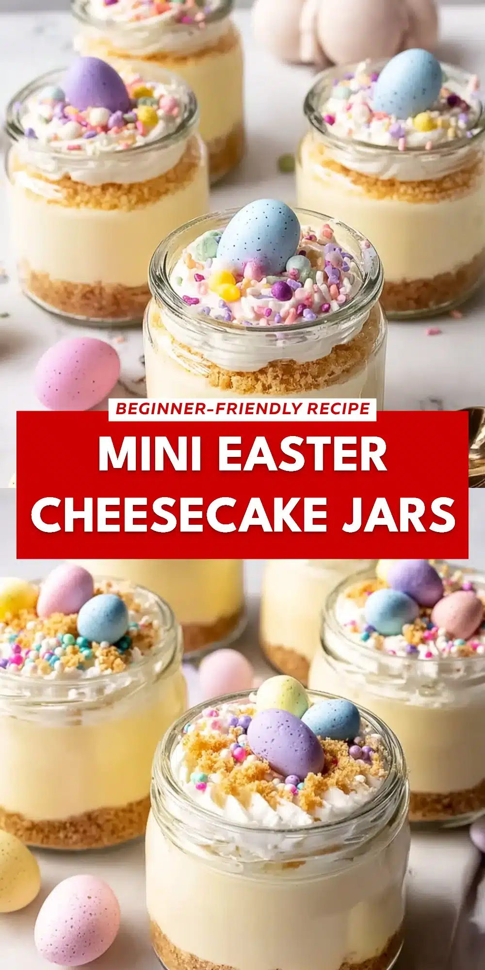 Mini Easter Cheesecake Jars