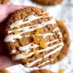 Freshly baked Orange Ginger Cookies with zest and spice.