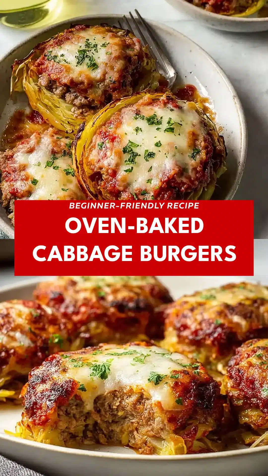 Oven-Baked Cabbage Burgers