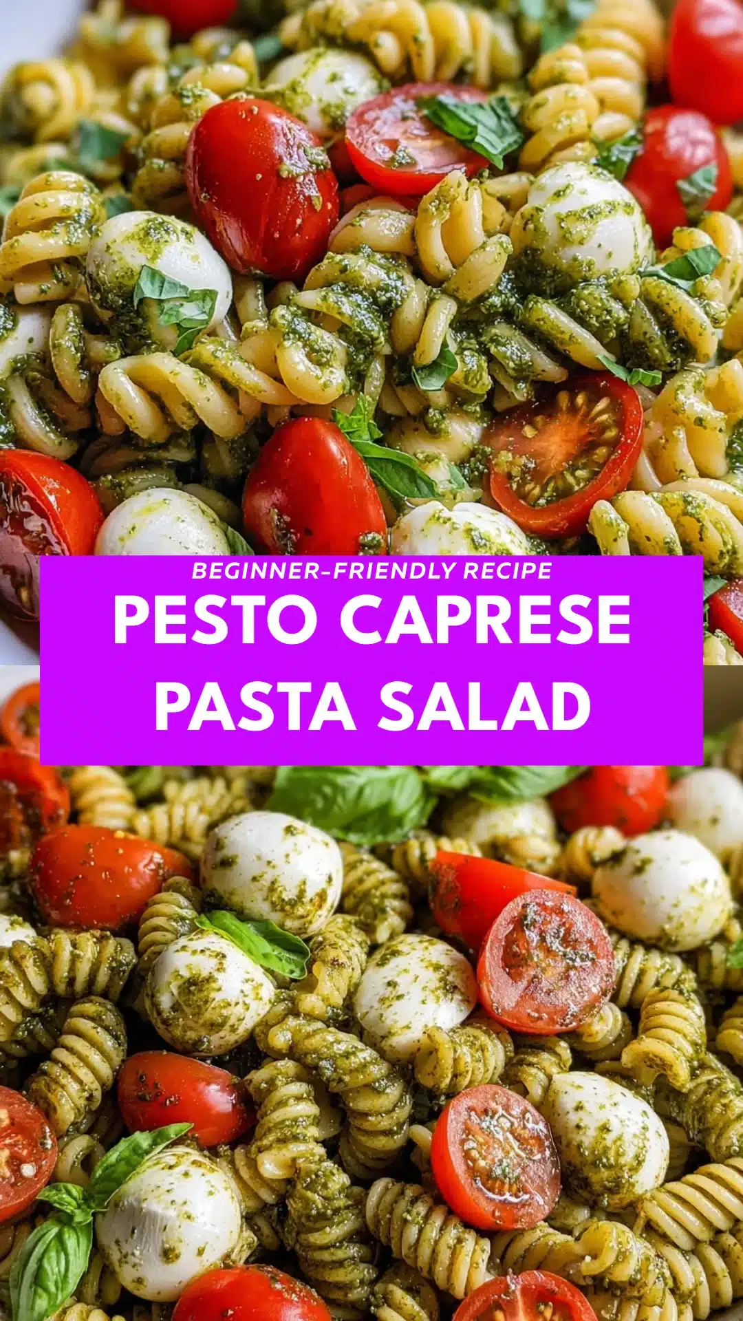Pesto Caprese Pasta Salad